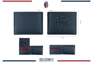 Portafoglio in pelle high quality logo hotstamp Bologna