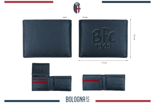 Portafoglio in pelle high quality logo hotstamp Bologna