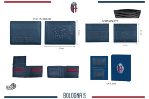 Parure portafoglio e portacarte 100% pelle Bologna
