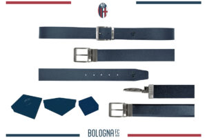 Cintura classica Bologna in box con fibbia reversibile fronte full grain retro liscia 100% pelle