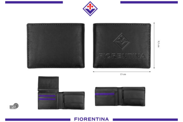 Portafoglio in pelle high quality logo hotstamp Fiorentina