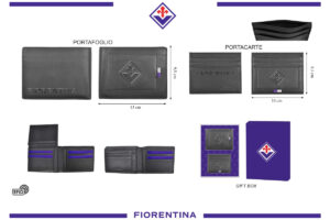 Parure portafoglio e portacarte 100% pelle Fiorentina