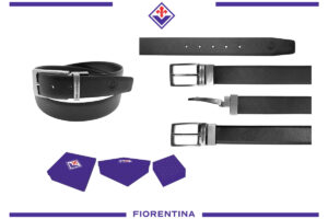 Cintura classica Fiorentina in box con fibbia reversibile fronte saffiano retro liscia 100% pelle